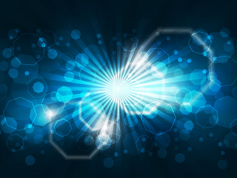 抽象矢量蓝色几何科幻背景设计