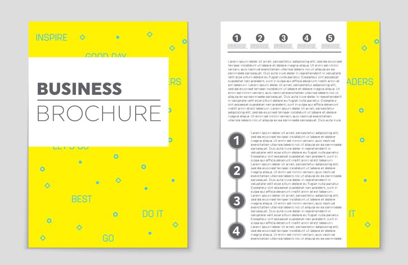 创意矢量现代黄色几何企业宣传册设计