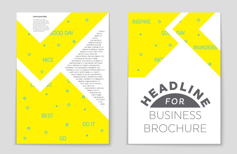 创意矢量现代黄色主题企业宣传册平面设计