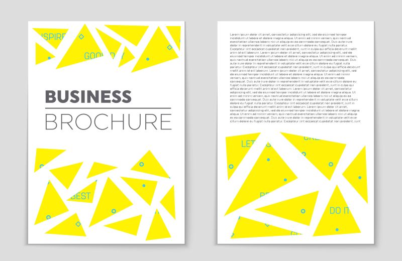 抽象矢量黄色几何元素宣传册设计