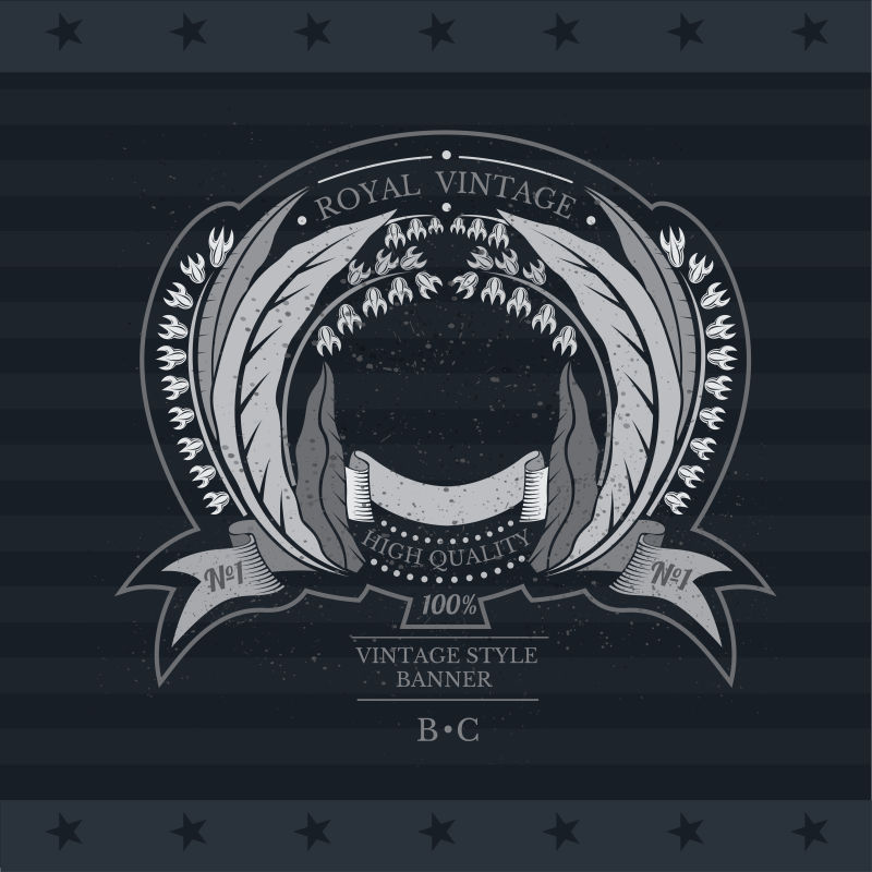 抽象的框架从百合花的山谷和缠绕缎带黑板上带着手臂的老式标签