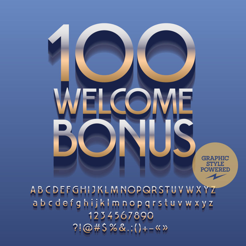 抽象矢量现代银色哑光的字体设计