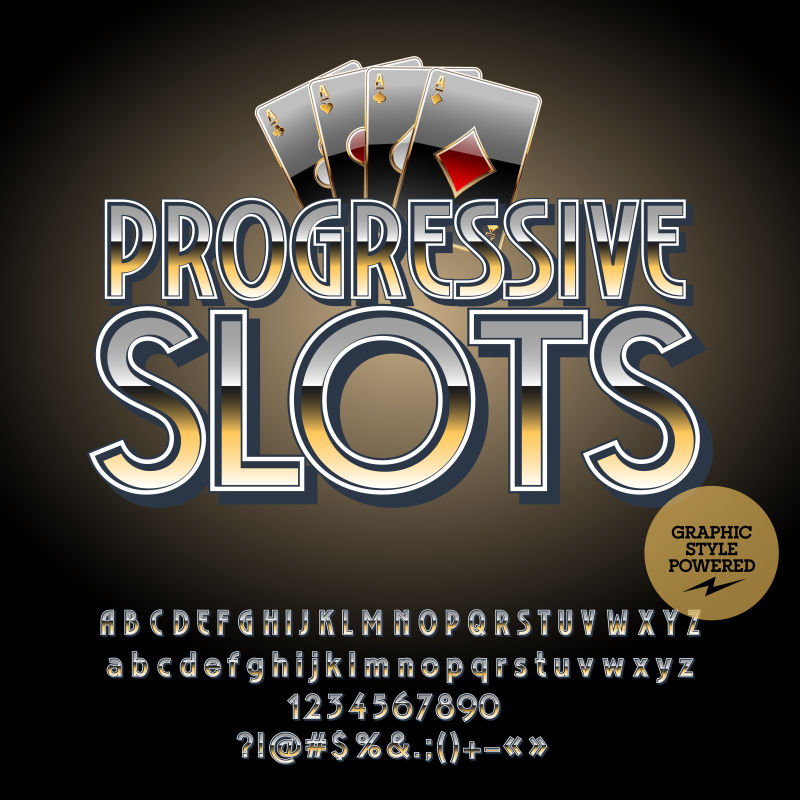 抽象矢量现代金属细边风格的文字字体设计