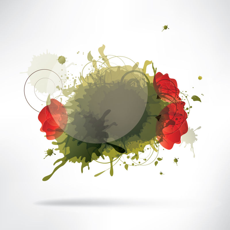 创意矢量彩色液体元素抽象背景设计