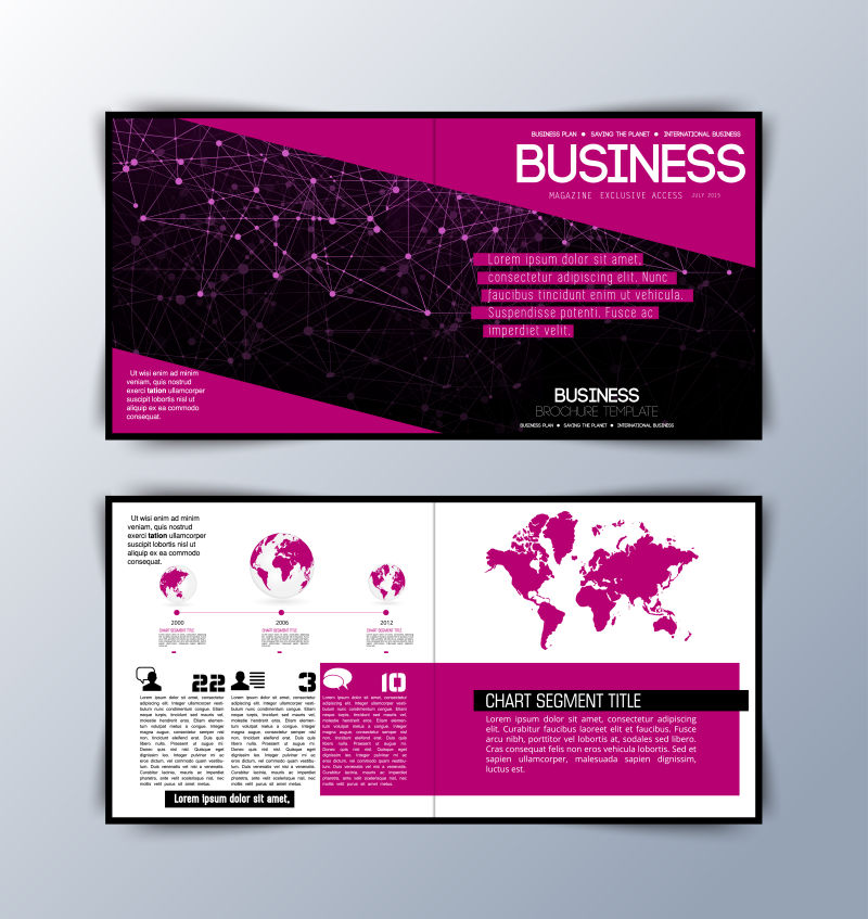 创意矢量粉色现代商业横幅设计