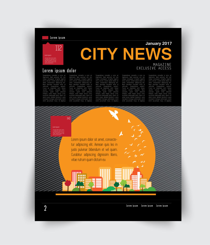 抽象矢量现代时尚新闻设计