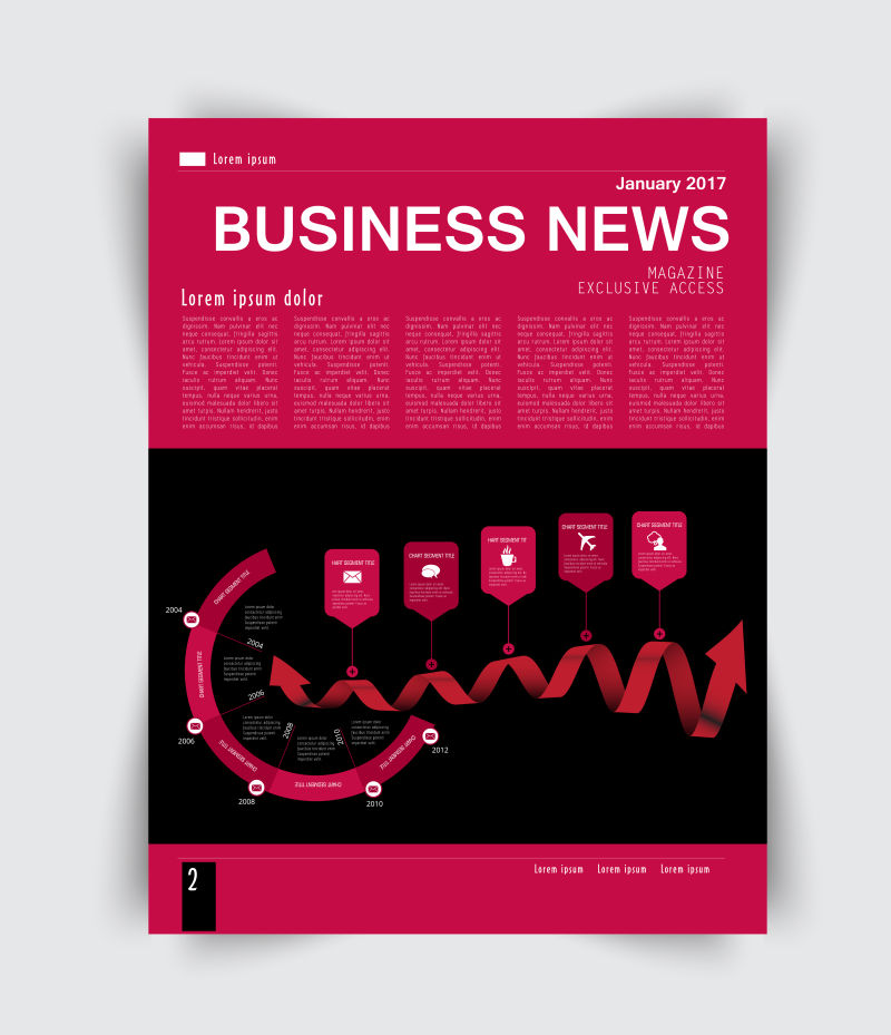 创意矢量时尚新闻平面设计