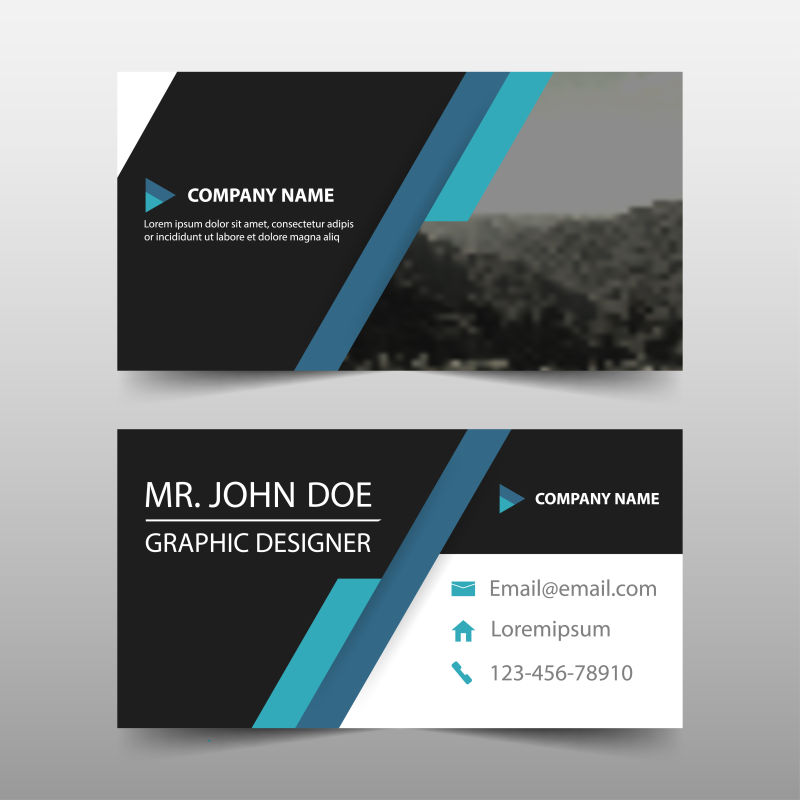 矢量抽象现代时尚名片设计