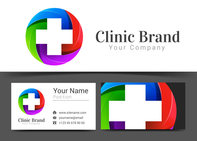 638922医药企业标识和名片签名模板