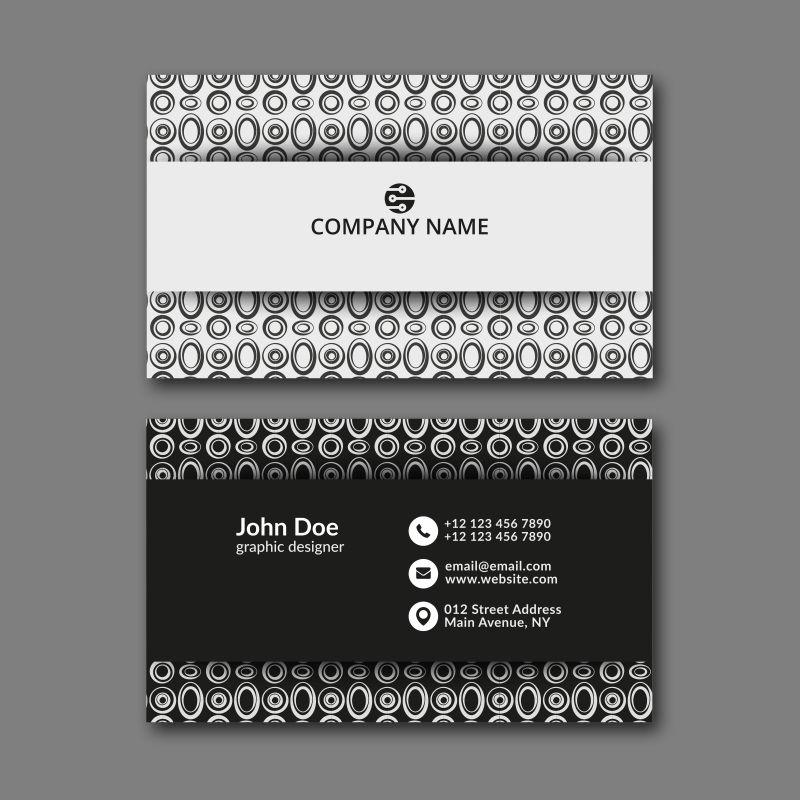 矢量抽象商业现代时尚名片设计