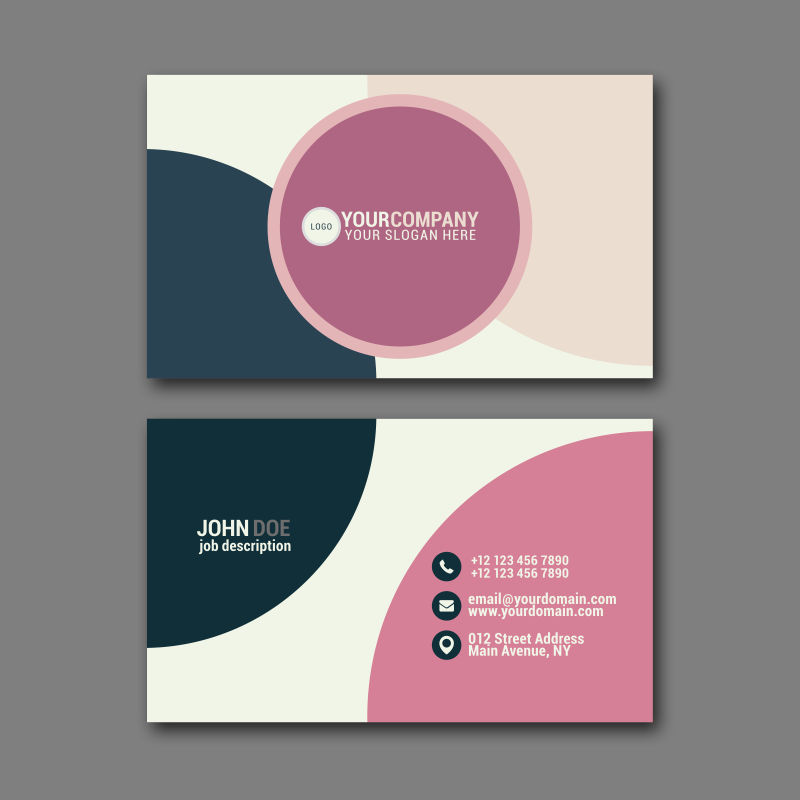 抽象矢量现代几何时尚名片设计