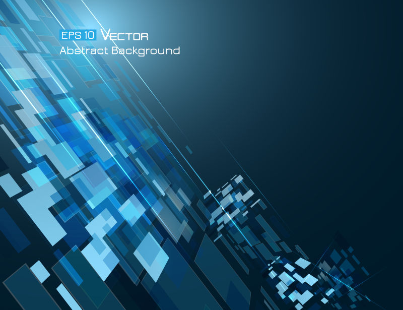 创意矢量矩形元素梦幻背景