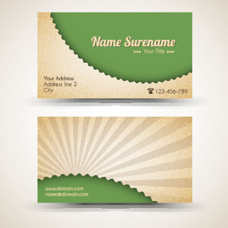 创意矢量现代复古名片