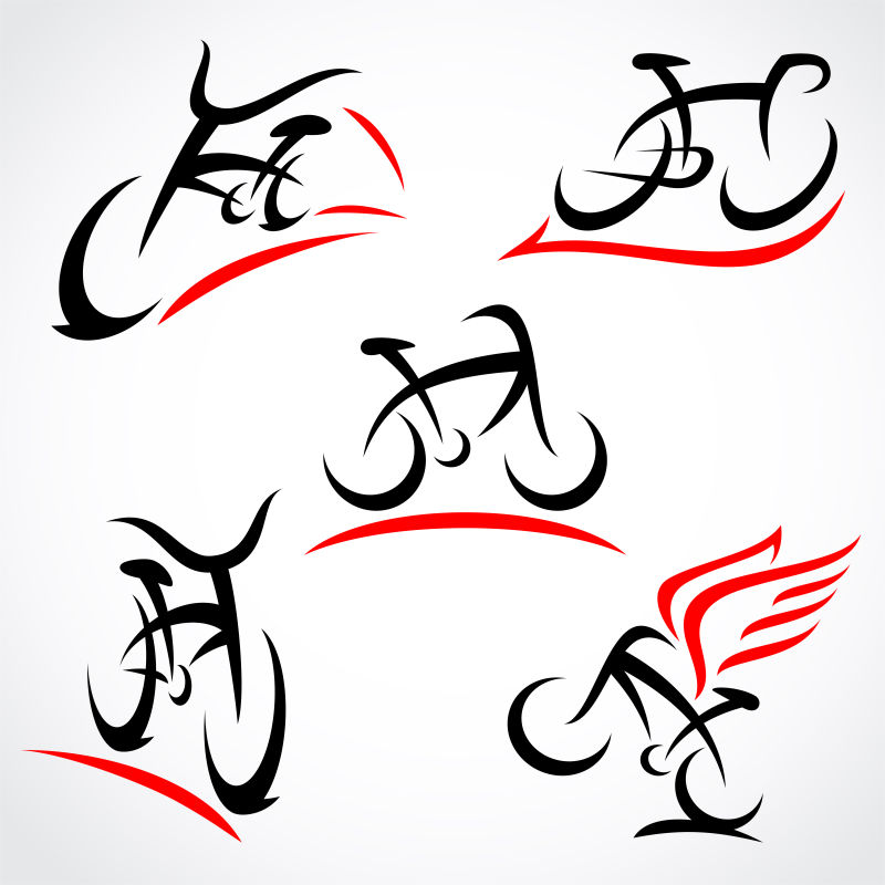 自行车套装矢量