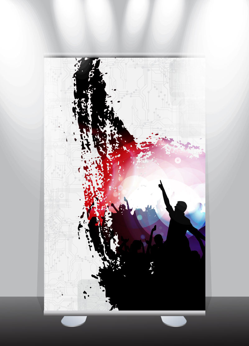 创意矢量现代时尚平面海报设计