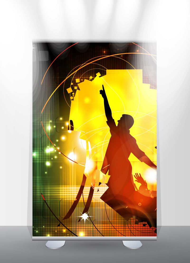 抽象矢量现代派对海报设计