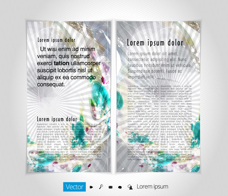 创意矢量现代科幻风格的商业宣传册设计