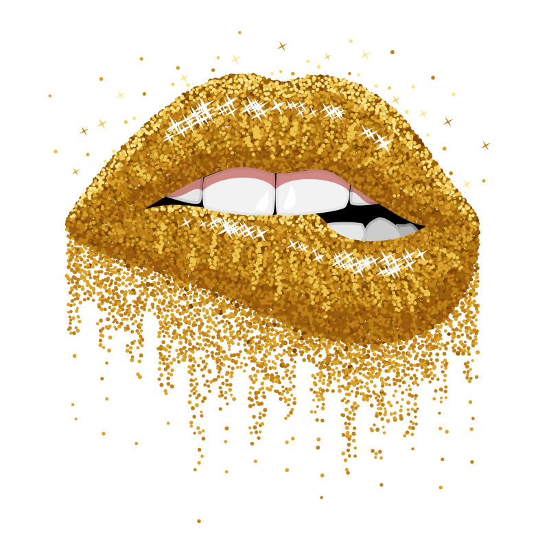 抽象矢量性感女性嘴唇设计插图