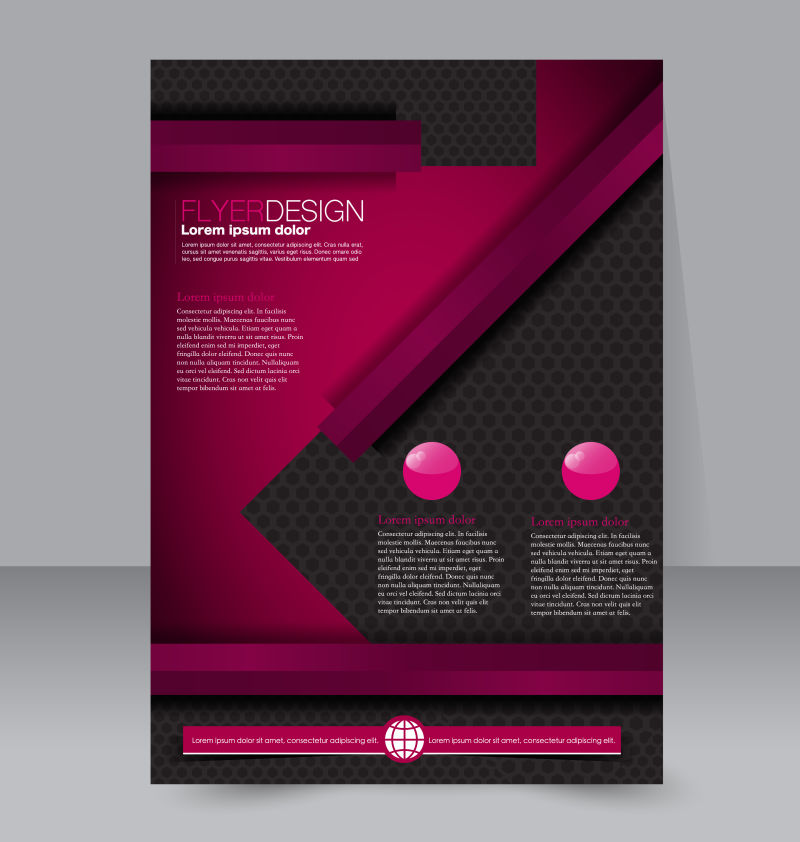 创意矢量现代粉色黑色商业宣传册平面设计
