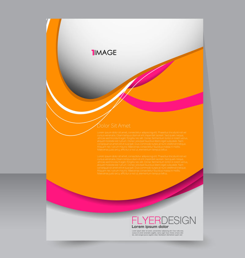 创意矢量现代橙色商业宣传册设计