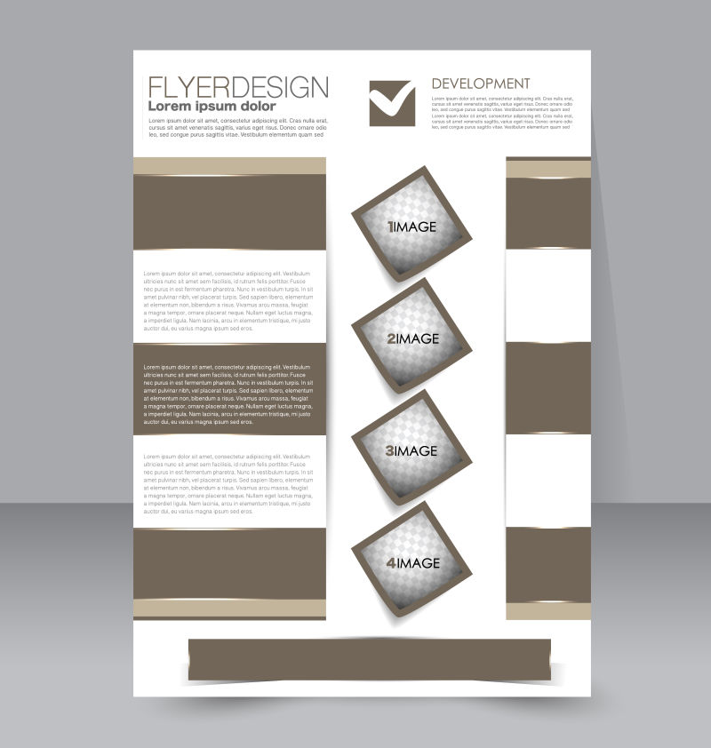 创意矢量现代棕色几何风格的宣传单