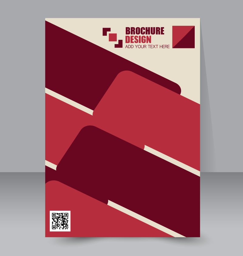 矢量创意红色现代商业宣传册封面设计