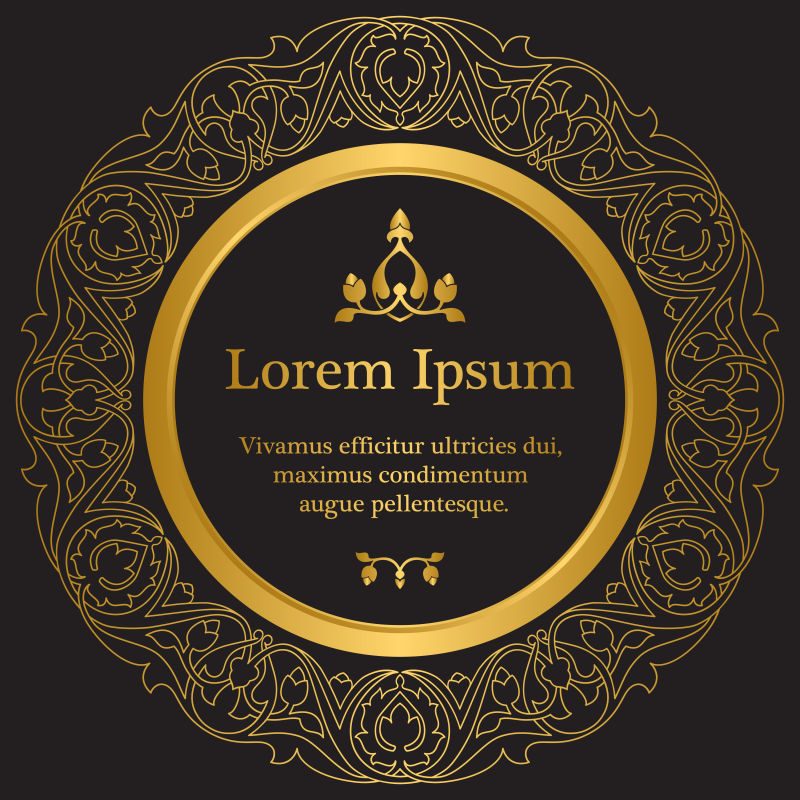 背景：黄金图形花纹