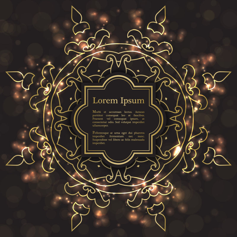 背景：黄金图形花纹