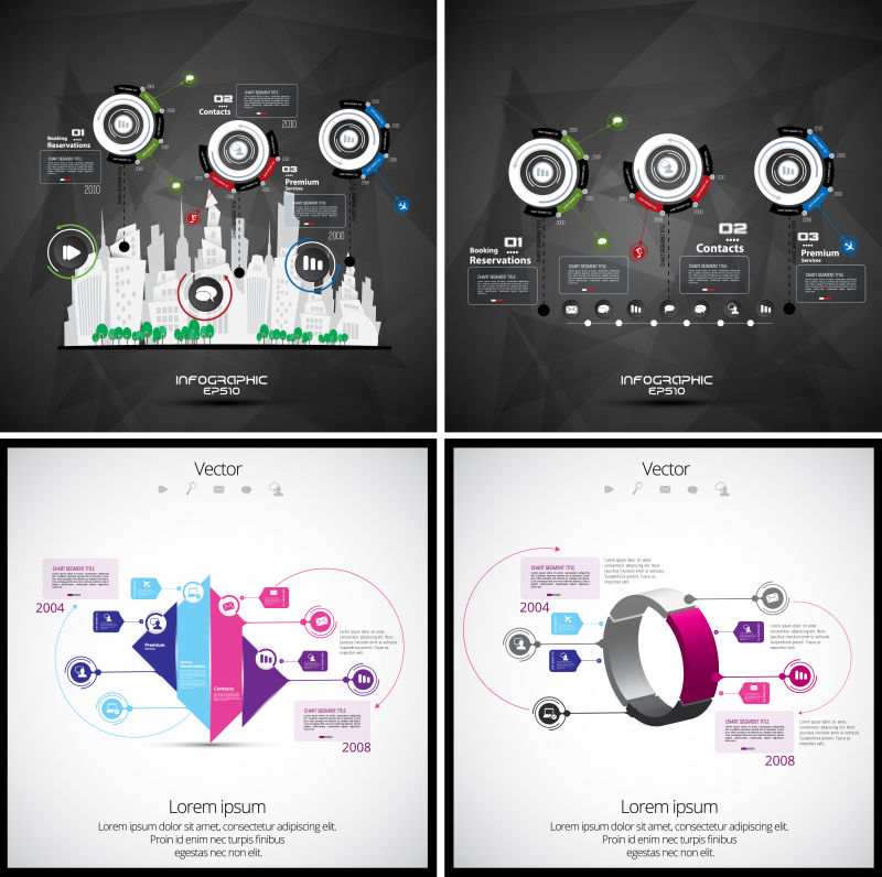 创意矢量现代想法信息图表设计