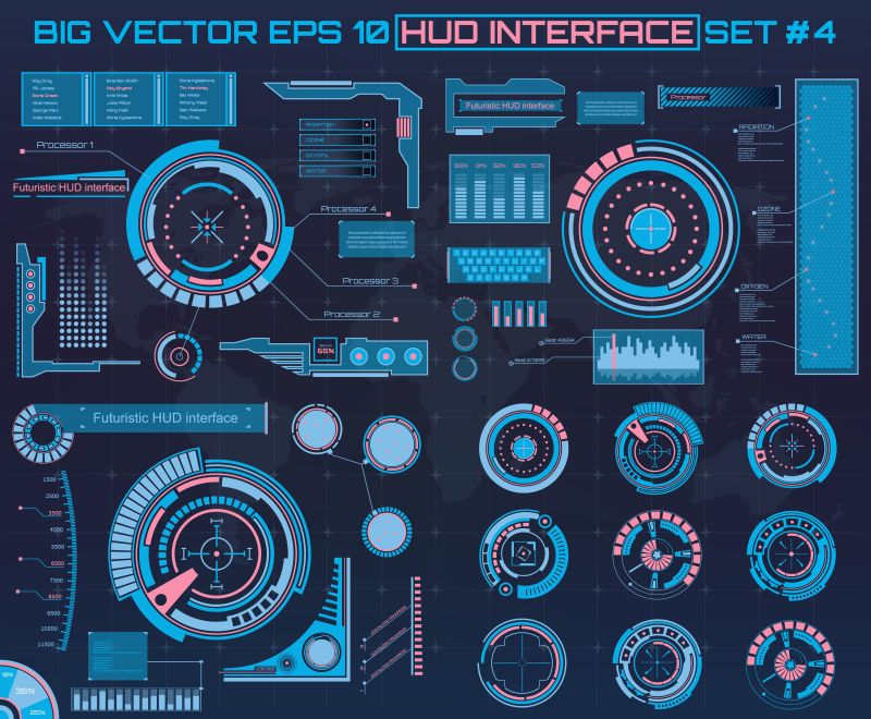 创意矢量科技风格的现代背景设计