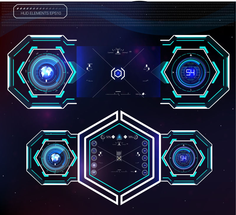 矢量科技风格的时尚屏幕设计