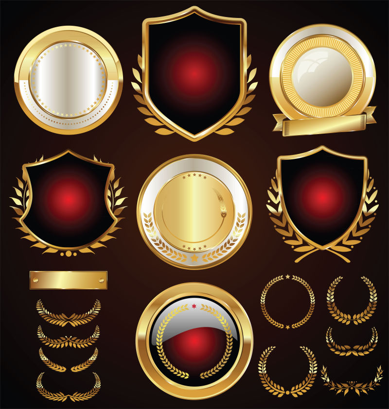 创意矢量现代复古标签设计