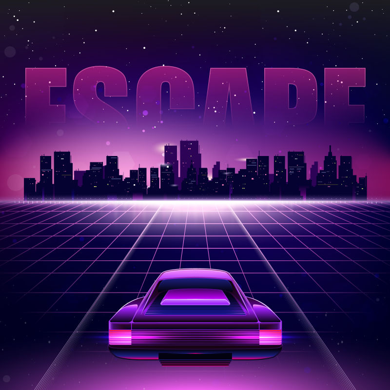 创意矢量现代紫色舞会主题背景设计