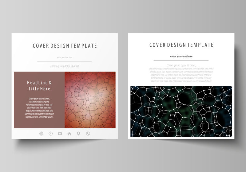 矢量创意现代宣传单平面设计