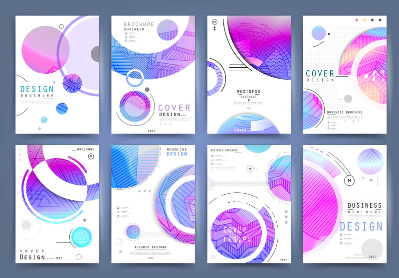 创意矢量幻彩几何元素商业宣传册