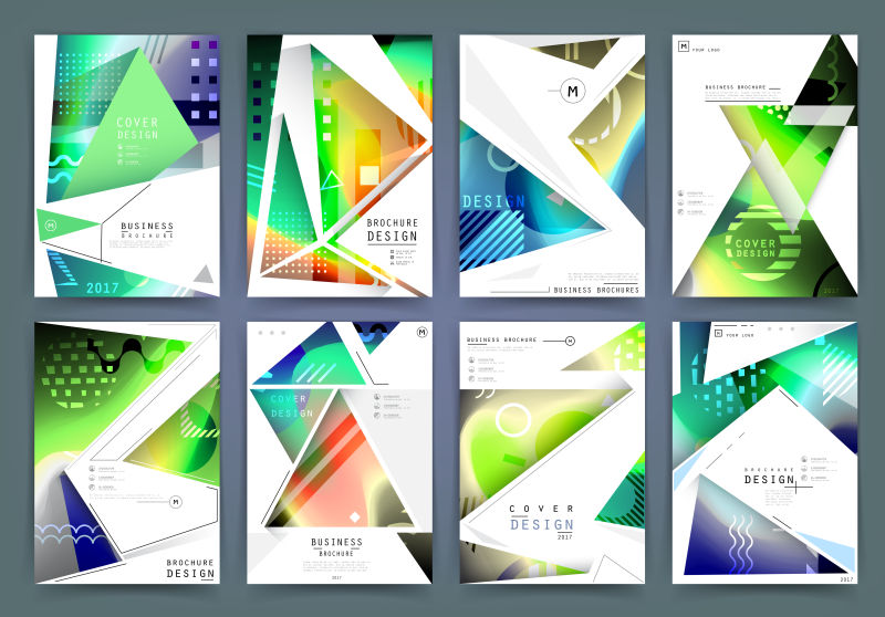 抽象矢量时尚几何元素商业宣传册