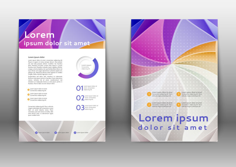 抽象现代商业矢量时尚宣传册平面设计