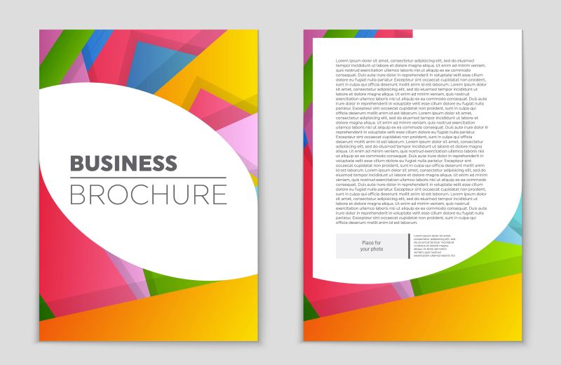 抽象矢量现代彩色时尚宣传单设计