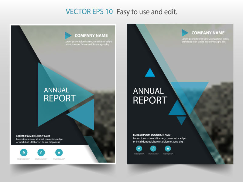 现代抽象矢量商业宣传单平面设计