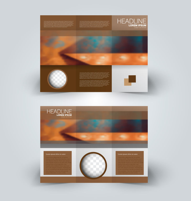 抽象矢量现代抽象商业小册子插图设计