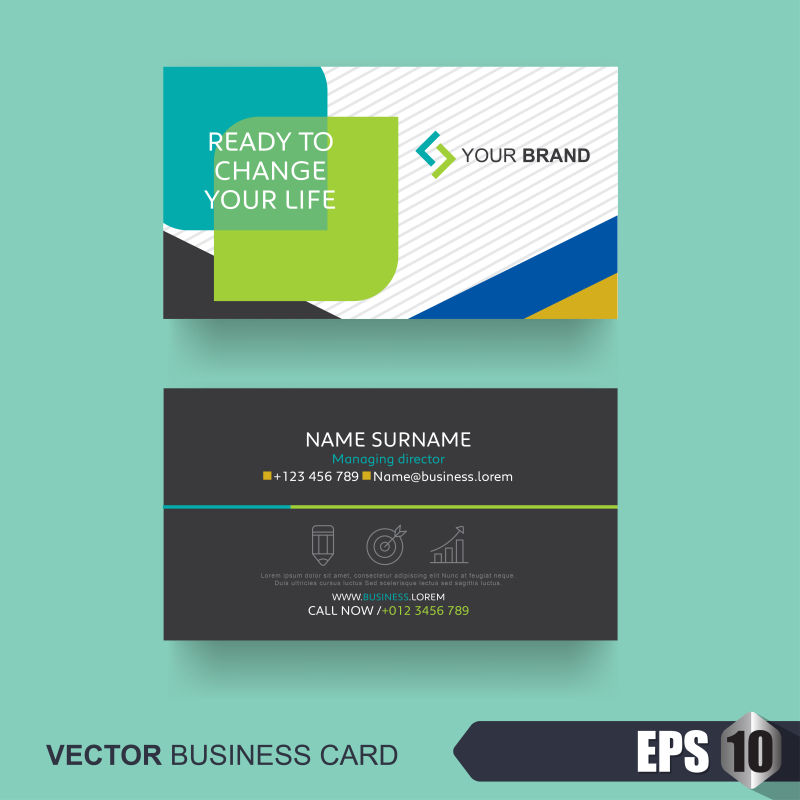 抽象矢量现代商业名片创意设计