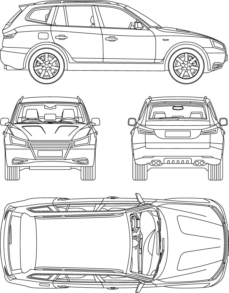 矢量的小汽車插圖