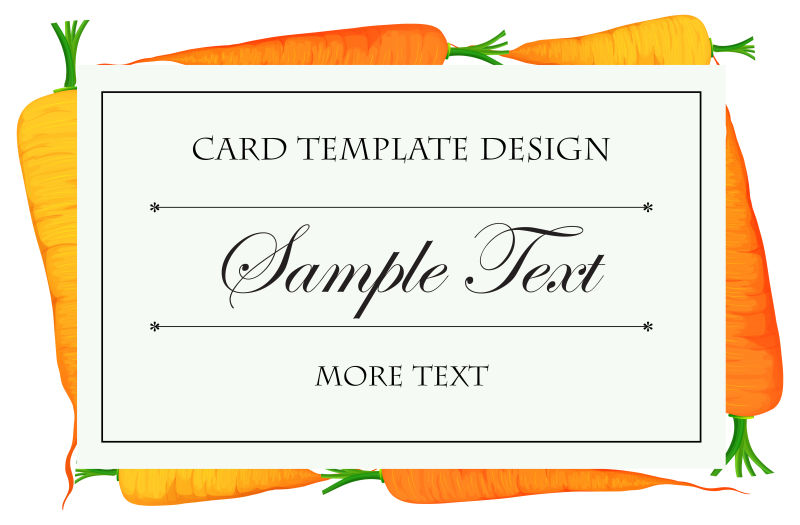 创意矢量现代胡萝卜元素的卡片平面设计