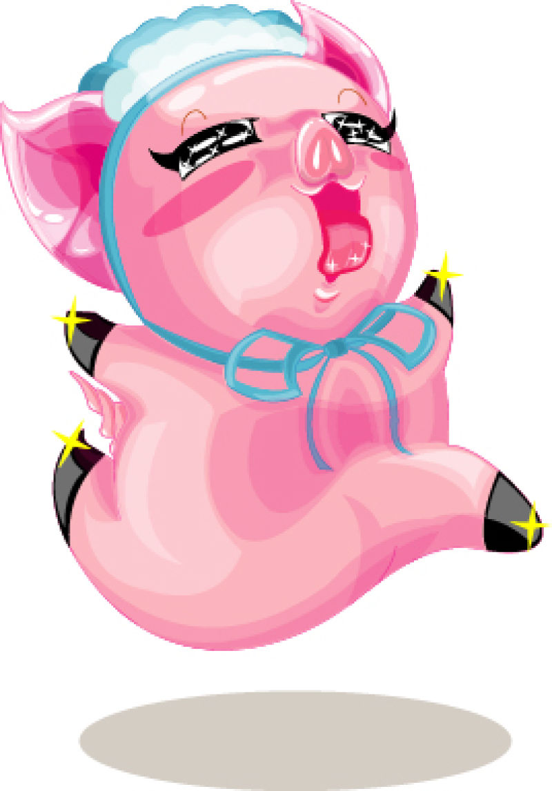 粉红色的猪动画片图片