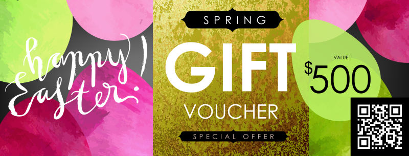 创意矢量现代复活节销售折扣券平面设计