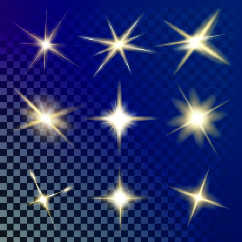 创意矢量现代耀眼星光设计