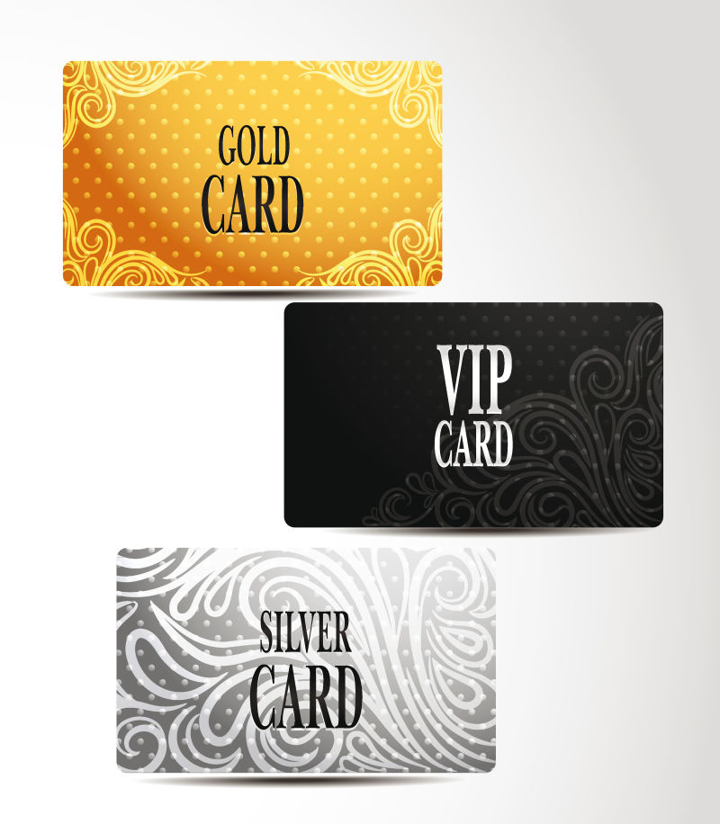 金银贵宾卡配花设计