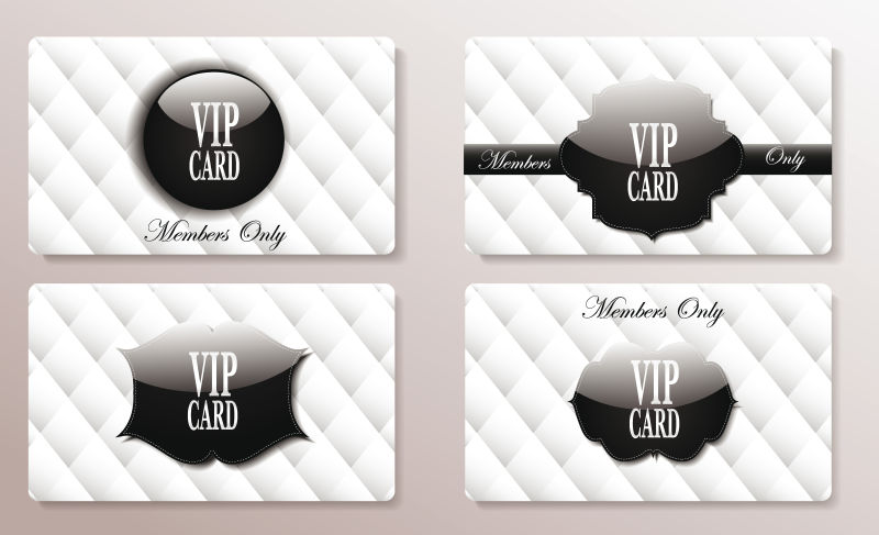 具有抽象背景的VIP黑白横幅