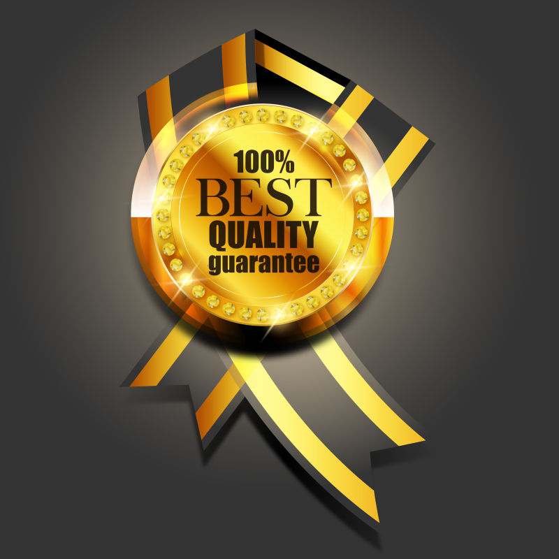 抽象矢量金色复古徽章平面设计