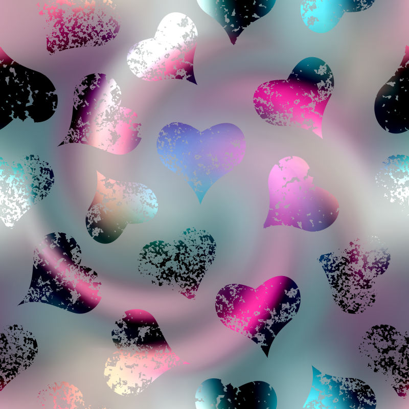 心在螺旋模糊背景